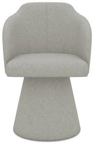 Scaun de sufragerie gri deschis tapițat Kanoa – Makamii