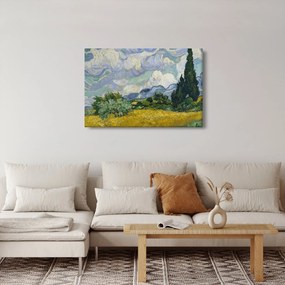 Tablou - Vincent van Gogh, Wheat Field with Cypresses, reproducere (90x60 cm)