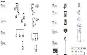 Aplica de perete design modern Nora negru/ marmura neagra