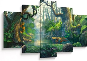 Tablou - Ilustrare pădure tropicală (150x105 cm)