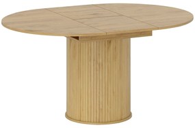 HOMCOM Masă Extensibilă Rotundă pentru 6-8 Persoane, culoare Lemn | Aosom Romania