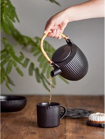 Ceainic negru din gresie ceramică 850 ml Neri – Bloomingville