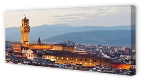 Tablouri canvas Italia Castelul apus de soare panoramă