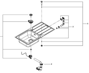 GROHE 31563SD1 - Chiuvetă K500 din oțel inoxidabil, 1000 × 500 mm