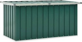 vidaXL Ladă de grădină verde 129x67x65 cm