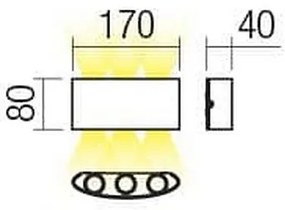 Aplică LED de exterior FABO LED/6W/230V 3000K IP54 gri Redo 90226