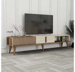 Masă TV/Dulap Milhouse M2 (Nuc + Travertin) . 1102355