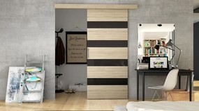 Uși glisant de interior Orenia V (Stejar sonoma + negru lacobel). 1059173