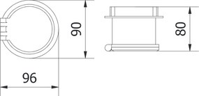 Priza incorporabila in blat Charger Plus GTV, incarcator wireless 5W, 1 priza Schuko, USB A + C, HDMI, RJ45, alb, D:80 mm Aluminiu, Alb, D:80