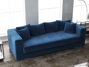 Canapea extensibilă dumonde cu ladă de depozitare si sezut confortabil din spuma high-density, Gloria Zoom Blue 240x100 cm