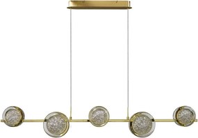 Lustra LED suspendata design decorativ EUFORIA aurie 3-STEP DIMM