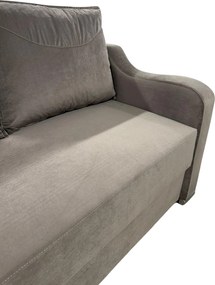 Canapea GIULIA extensibila, 3 locuri, cu lada de depozitare, catifea maro cappuccino , 220x100x80 Maro Cappuccino