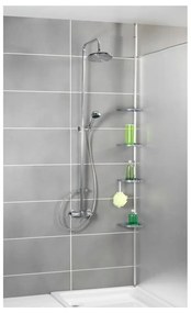 Raft telescopic de perete pentru baie Wenko Easy, gri