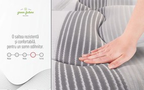 Saltea ortopedica, Green Future, California, 160x190x35 cm, arcuri POCKET, 3 cm spuma Memory Arctic Gel 7 Zone de Confort, fermitate medie