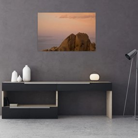 Tablou cuu apus de soare în stânci (90x60 cm)