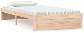 814940 vidaXL Cadru de pat, alb, 100x200 cm, lemn masiv