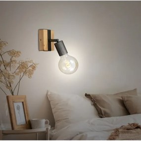 Spot de perete WOOD BASIC 1xE27/25W/230V Briloner 2900-011