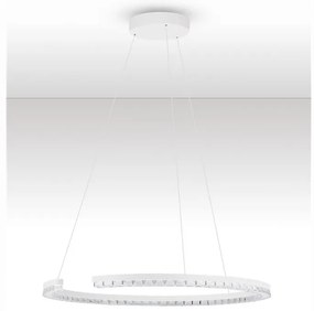 Lustra circulara aluminiu alb GREAMY D-65cm