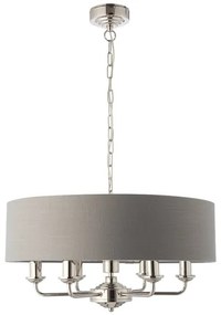Lustră pe lanț Endon 94373 HIGHCLERE 6xE14/40W/230V gri/crom lucios