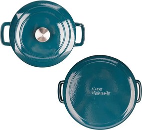 Oală fontă emailată cu capac 28 cm Verde Heron Fontestic Cosy &amp; Trendy 4939028