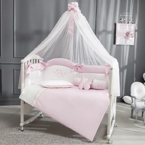 Baldachin Patut Bebelusi Alb Cu Roz BabyTex, Colectia Sofia160 x 400 cm160 x 400 cm 160 x 400 cm MSOBDR
