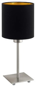 Lampă de masă Eglo TUNJA 1xE27/60W/230V 26,5 cm crom mat/negru