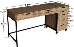 Masă de scris Antlas 59 (pin atlantic). 1108117