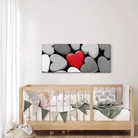 Tablou cu inimioare din lemn (120x50 cm)