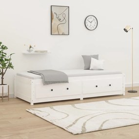 821585 vidaXL Pat de zi, alb, 80x200 cm, lemn masiv de pin