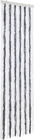 vidaXL Perdea pentru insecte, gri și alb, 56x185 cm, Chenille