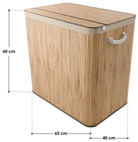 Juskys Coș de bambus Curly 150 L - natural
