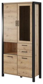 Vitrină Armin Typ 13 (stejar taurus + negru mat). 1044564