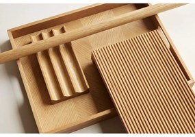 Tavă de servit de servire din lemn 35x45 cm Structure – Hübsch