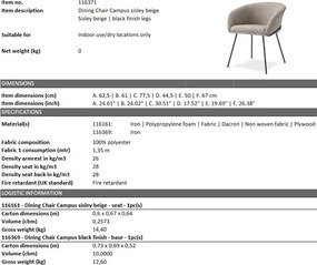 Scaun tapitat design LUX Campus, sisley bej 116371 HZ