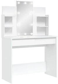 Masa de toaleta cu LED-uri albe, 96x40x142 cm