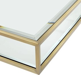 Masuta de cafea design elegant LUX Tortona L, alama 114400 HZ