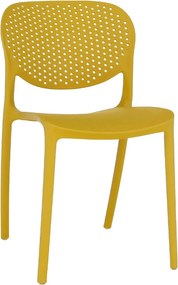 Scaun FEDRA NEW, galben, plastic, 46x53x81.5 cm