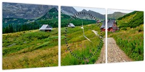 Tablou - Portret de leopard (cu ceas) (90x30 cm)