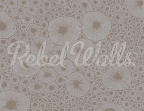 Tapet Bold Coral, Gray, Rebel Walls