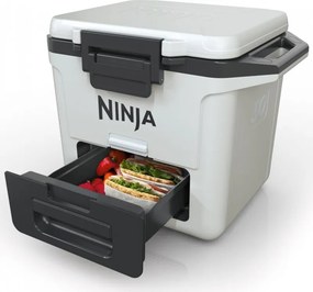 Lada frigorifica Ninja FrostVault FB131EUWH, 28 l, Pasiva, 48 doze, Pastreaza gheata pana la 5 zile, Compartiment uscat, Alb