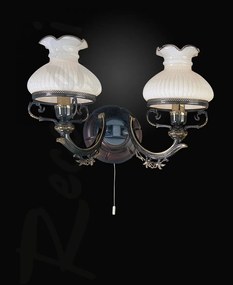 Aplica de perete clasica design italian din alama cu lemn 2810
