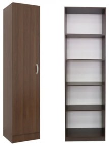 Dulap cu o Usa si 4 Polite, 200X45X45 cm, Culoare Wenge din Pal de 18mm