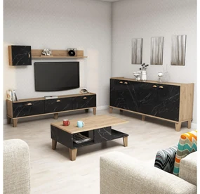 Mobilier living Sommer 2 (Stejar + marmură). 1088213