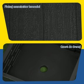 Outsunny Bază pentru Umbrelă 3-în-1 Exterior, Măsuță de Cafea, Jardinieră cu Orificiu de Scurgere, Capacitate 80 kg, Suport Umplut cu Roți și Mânere pentru Terasă și Piscină, Negru | Aosom Romania