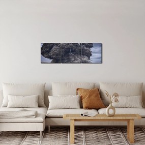 Tablou - Erupție vulcanică (cu ceas) (90x30 cm)