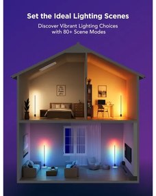 Lampadar LED Govee Smart MATTER LED RGBICWW Wi-Fi + telecomandă