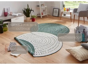 Covor reversibil pentru exterior NORTHRUGS Bali, Ø 200 cm, verde