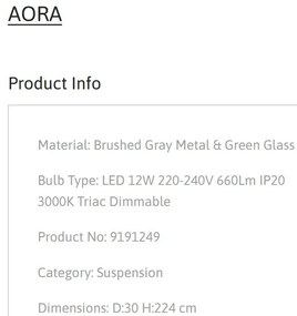 Lustra/Pendul LED design decorativ AORA, NVL-9191249