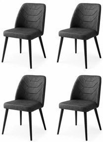 Set de scaune de sufragerie Dallas Anthracite, 4buc.
