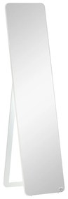 HOMCOM Oglindă pe Picior și de Perete dreptunghiulară dim. 37L x 43l x 156H cm Aspect Lemn Alb | Aosom Romania